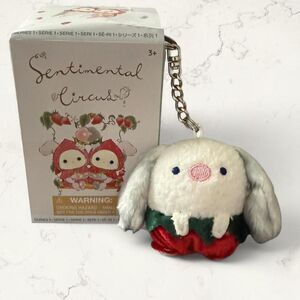 San-X Sentimental Circus Mouton Strawberry Blind Box Plush Keychain NWT Open Box